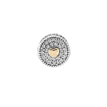 Pandora 796085cz Silver/Gold Essence Charm