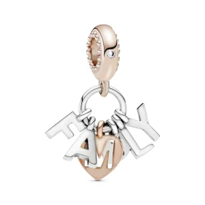 Pandora 787785cz Silver/Rose Charm