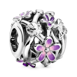 Pandora 798772c02 Purple Silver Charm