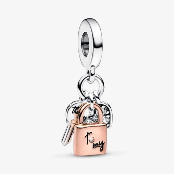 Pandora 782506c01 Silver/Rose Charm