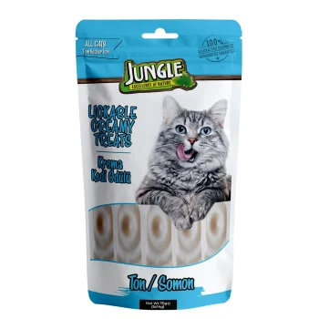 Jungle Cat Cream Liquid Prize Food Tuna and Salmon 5x14gr