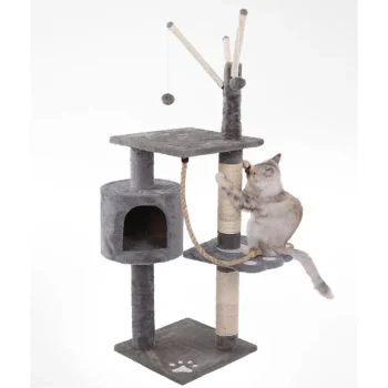 Cat Scratcher Tower - Gray/Cream 129CM
