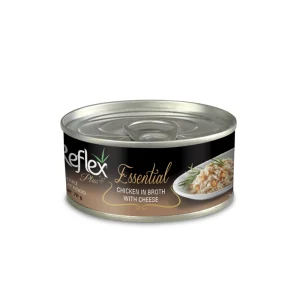 Reflex Plus Essential Adult Cat Can Food Chicken And Cheese In Broth 70gr