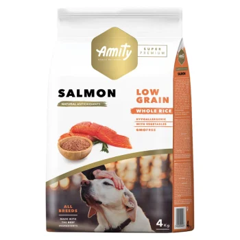 Amity Super Premium Low Grain Adult Dog Food Salmon 4kg