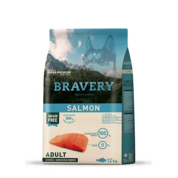 Bravery Grain Free Adult Medium/Large Breed Dog Food Salmon 12kg