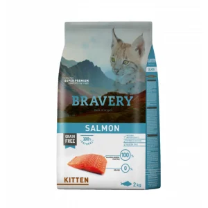 Bravery Grain Free Kitten Cat Food Salmon 2kg
