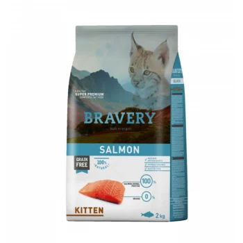 Bravery Grain Free Kitten Cat Food Salmon 2kg