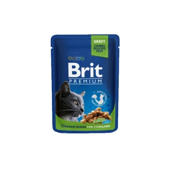 Brit Premium Cat Chunks In Gravy With Chicken For Sterilised 100gr