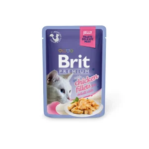 Brit Premium Cat Pouch with Chicken Fillets in Jelly for Adult Cats 85gr