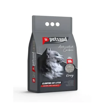 PetSand Activated Carbon Grey Bentonite Cat Litter 10lt