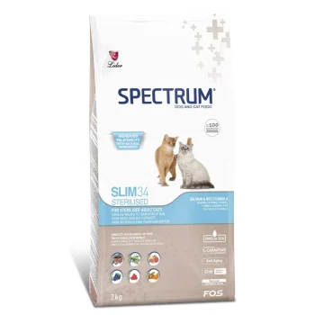 Spectrum Slim 34 Sterlised Adult Cat Food With Salmon and Rice 2kg