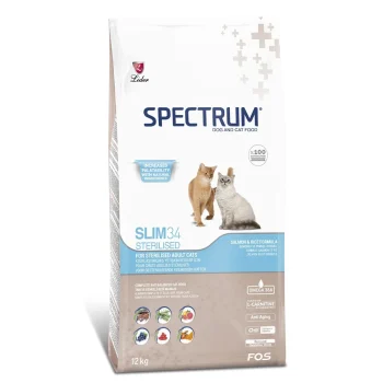 Spectrum Slim 34 Sterilised Adult Cat Food With Salmon and Rice 12kg