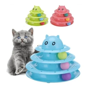 Circular Turntable Cat Toy - Blue