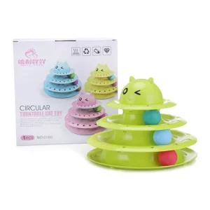 Circular Turntable Cat Toy - Green