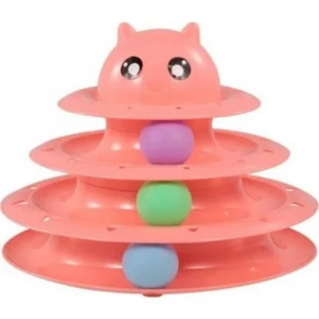 Circular Turntable Cat Toy - Pink