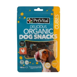 Petvital Delicious Organic Dog Snacks Cubes 100gr