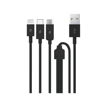 TTEC 2DK7521S Trio Charging Cable Type-C,Lightning,Micro USB 120 Cm