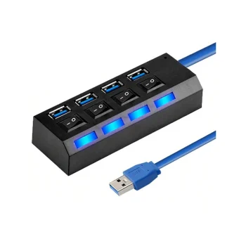 Usb 3.0 4 Port On/Off Button With Led Usb Multipler