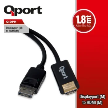 Qport Q-Dph Dp(M) To Hdmi(M) 1.8mt