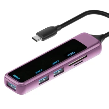 Reader Type-C 1 X SD, 1 X Microsd, 3 X USB Hub D-388 Card
