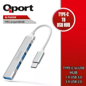 Qport Q-Tuc05 Type-C To 4 Port Usb Multipler Usb Multipler