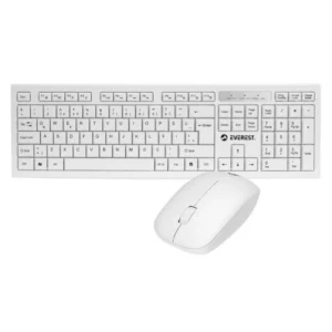 Everest Km-6121 White Wireless Q Tr Layout Wireless Keyboard Mouse Set