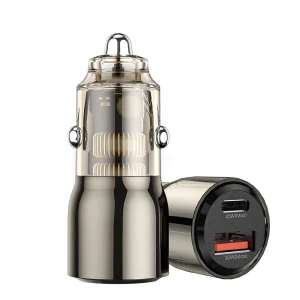 Wiwu Geek 95w Pd+Qc Kirsite Geek Fast Car Usb+Type-C