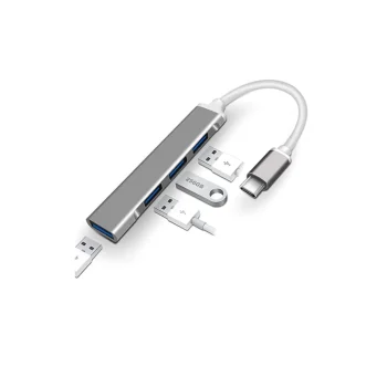 Ultra Slim Type-C 3.1 Hub Multipler Metal 4 Port Usb 3.0 Usb Multipler