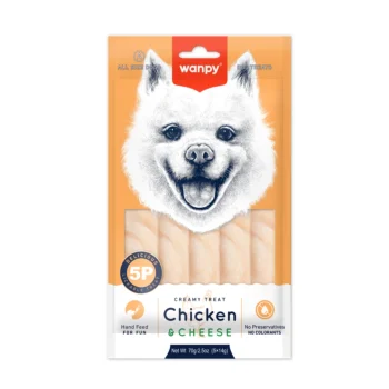 Wanpy Dog Chicken and Cheese Creamy Treat 5x14gr