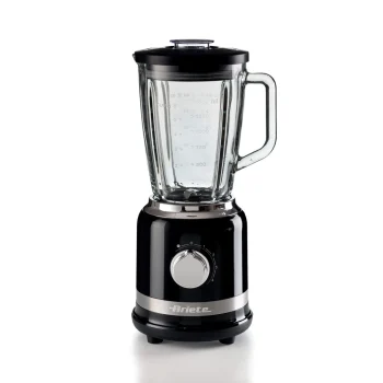 Ariete Moderna Blender With Glass Bowl 1000 Watt Steel Blade Black
