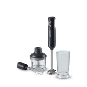 Ariete Breakfast Hand Blender 3in1 with Whisk & Chopper attachment Dark Grey