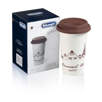 Delonghi Double Walled Ceramic Mug 300 ml The Globe Trotter