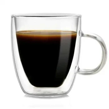 Espresso Glass with Handle Double Layer / Double Walled 90 ml