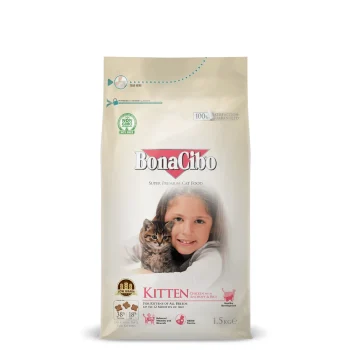 Bonacibo Superpremium Kitten Cat Food Chicken&Rice With Anchovy 1.5kg