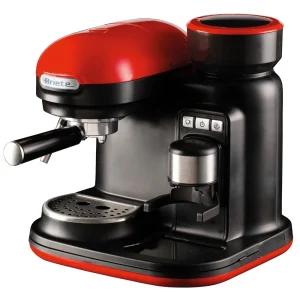 Ariete Moderna Espresso Machine With Integrated Coffee Grinder Red