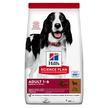 Hill's Science Plan Medium Breed 1-6y Adult Dog Food with Lamb & Rice 2.5kg