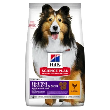 Hill's Science Plan Sensitive Stomach & Skin Medium Breed 1-6y Adult Dog Food with Chicken 2.5kg