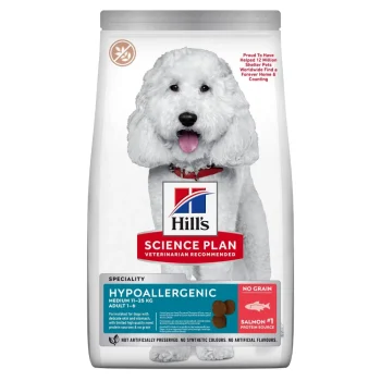 Hill's Science Plan Hypoallergenic Grain Free Medium Breed 1-6y Adult Dog Food with Salmon 2.5kg