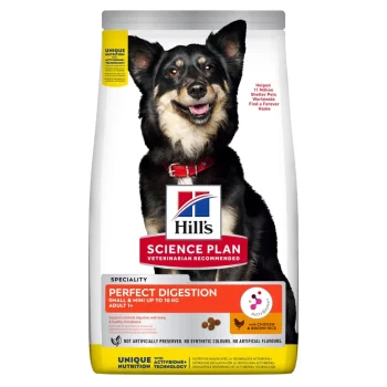 Hill's Science Plan Perfect Digestion Small Breed 1+ Adult Dog Food with Chicken & Brown Rice 3kg