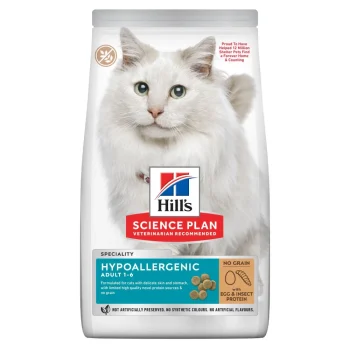 Hill's Science Plan Hypoallergenic Grain Free 1-6y Adult Cat Food with Egg & Insect Protein 1.5kg