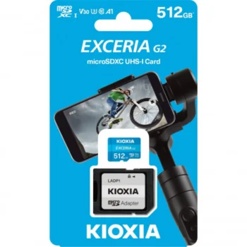 Kioxia 512gb Micro Sdxc G2 4k 100mb/S Lmex2l512gg2 V30 U3 Memory