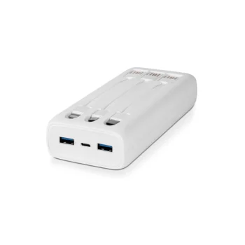Ttec 2bb203b White Powerslim Trio Lcd 20000mah Pd Powerbank