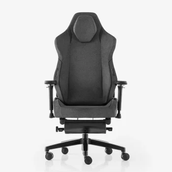 Xdrive Anka Fabric Gray Gaming Chair With Foot Extension