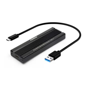 Fideco Usb 3.2 Gen2 Type-C To M.2 Pcie Nvme Ssd Harddisk Box Black