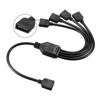5v 3pin Argb Led Spliter Cable (1 Female - 4 Female)