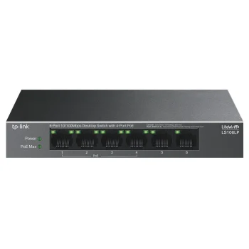 Tp-Link Ls106lp 6 Port 10/100 4 Port Poe 41w Switch