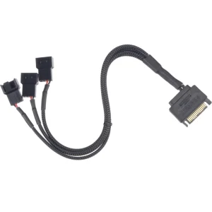 Sata Power To Fan 3 Port Y Pwm Multiplier Cable