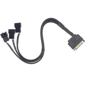 Sata Power To Fan 3 Port Y Pwm Multiplier Cable