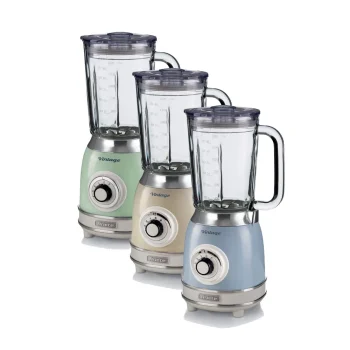 Ariete Vintage Blender 1000 Watt with Glass Bowl Blue