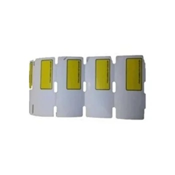 80mm X 38mm Cardboard Yellow Windowed KDV Included Shelf Label 500 Winds
